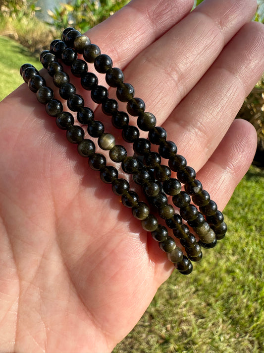 Goldsheen Obsidian Bracelet 6mm