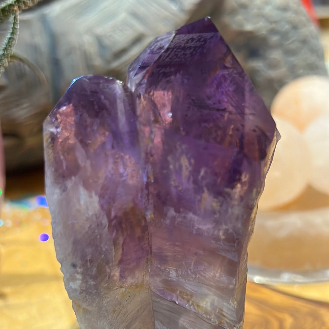 Twin Amethyst Root With Phantoms From Brazil